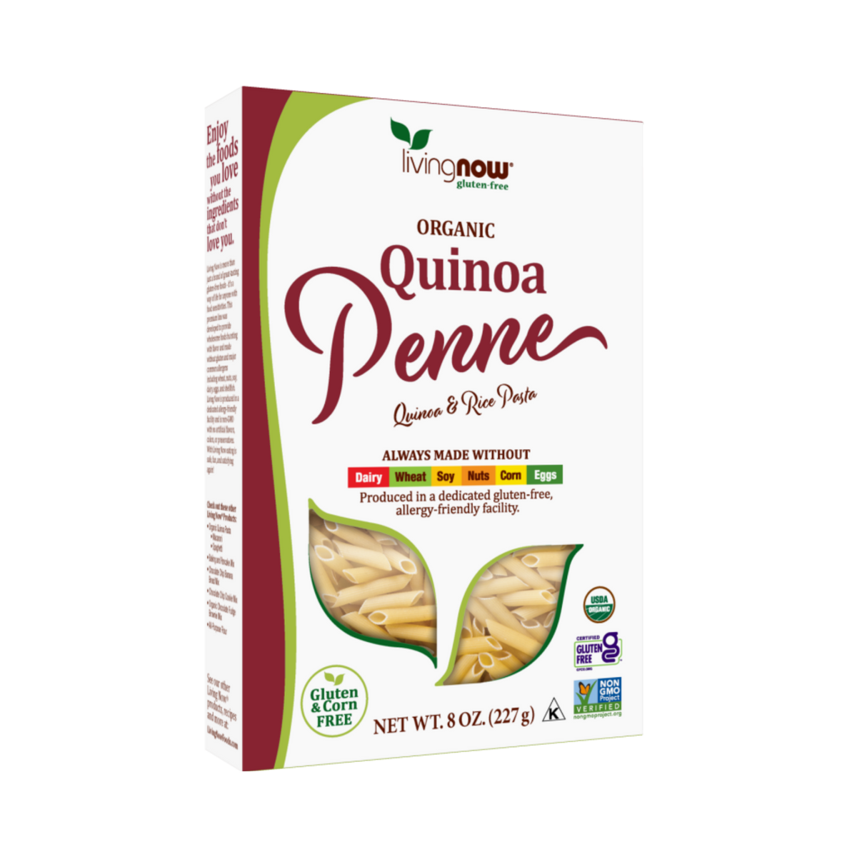 NOW Foods, Living Now, Organic Quinoa Penne, 8 Oz