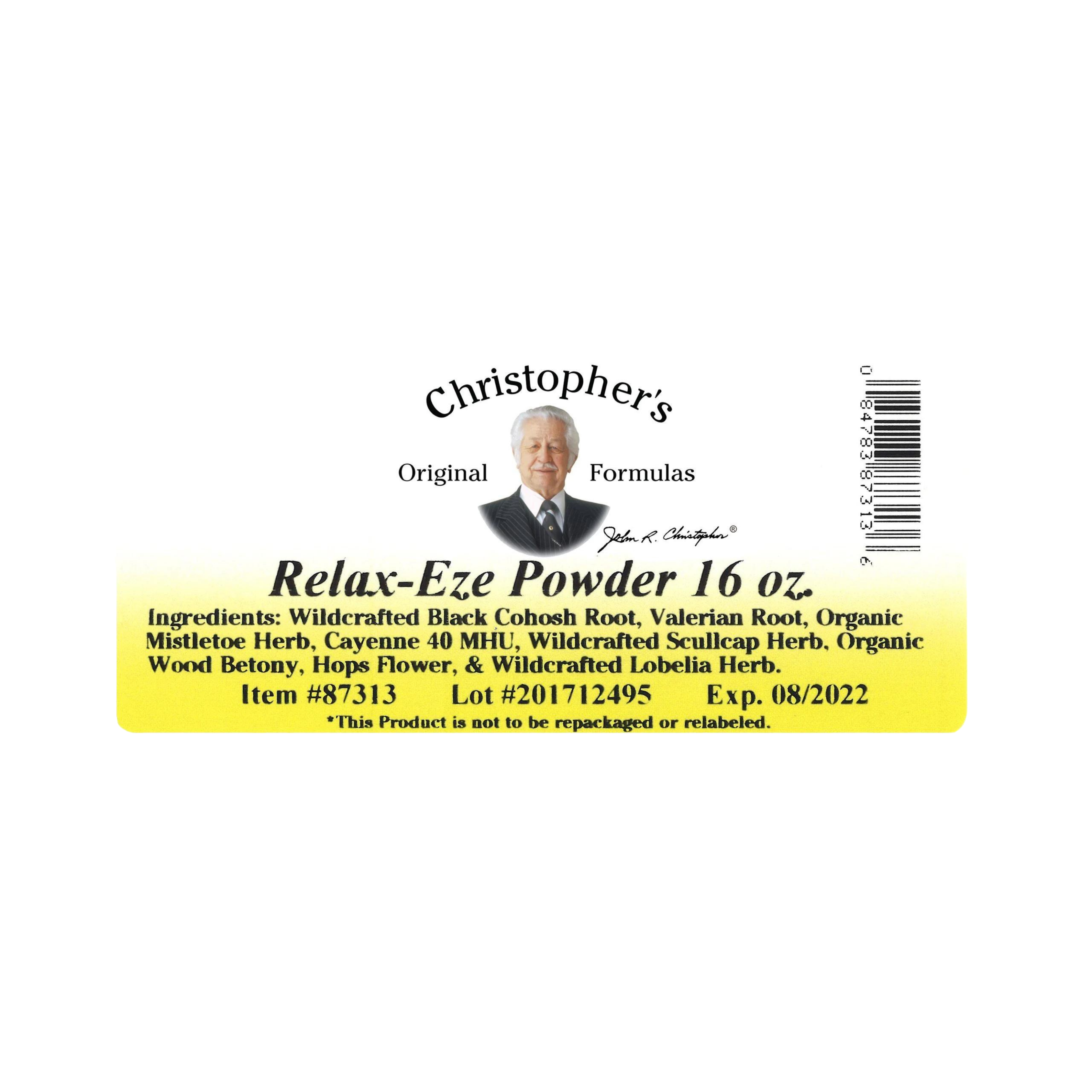 Christopher's Original Formulas, Relax-Eze Formula, Bulk 1 Lb Powder