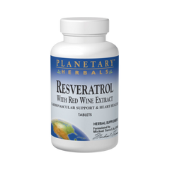 Planetary Herbals, Resveratrol with Red Wine Extract, 60 Tablets