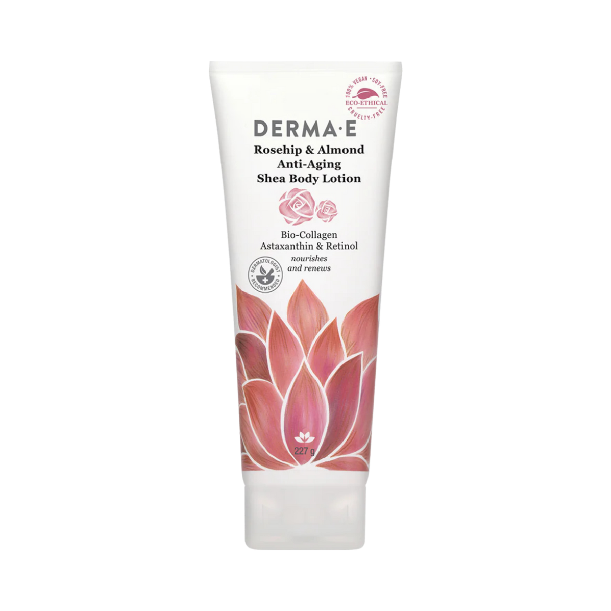 Derma E, Rosehip & Almond Anti-Aging Shea Body Lotion, 8 Oz