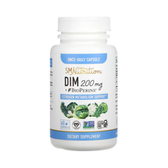 SMNutrition, DIM + BioPerine, 200 Mg, 60 Capsules