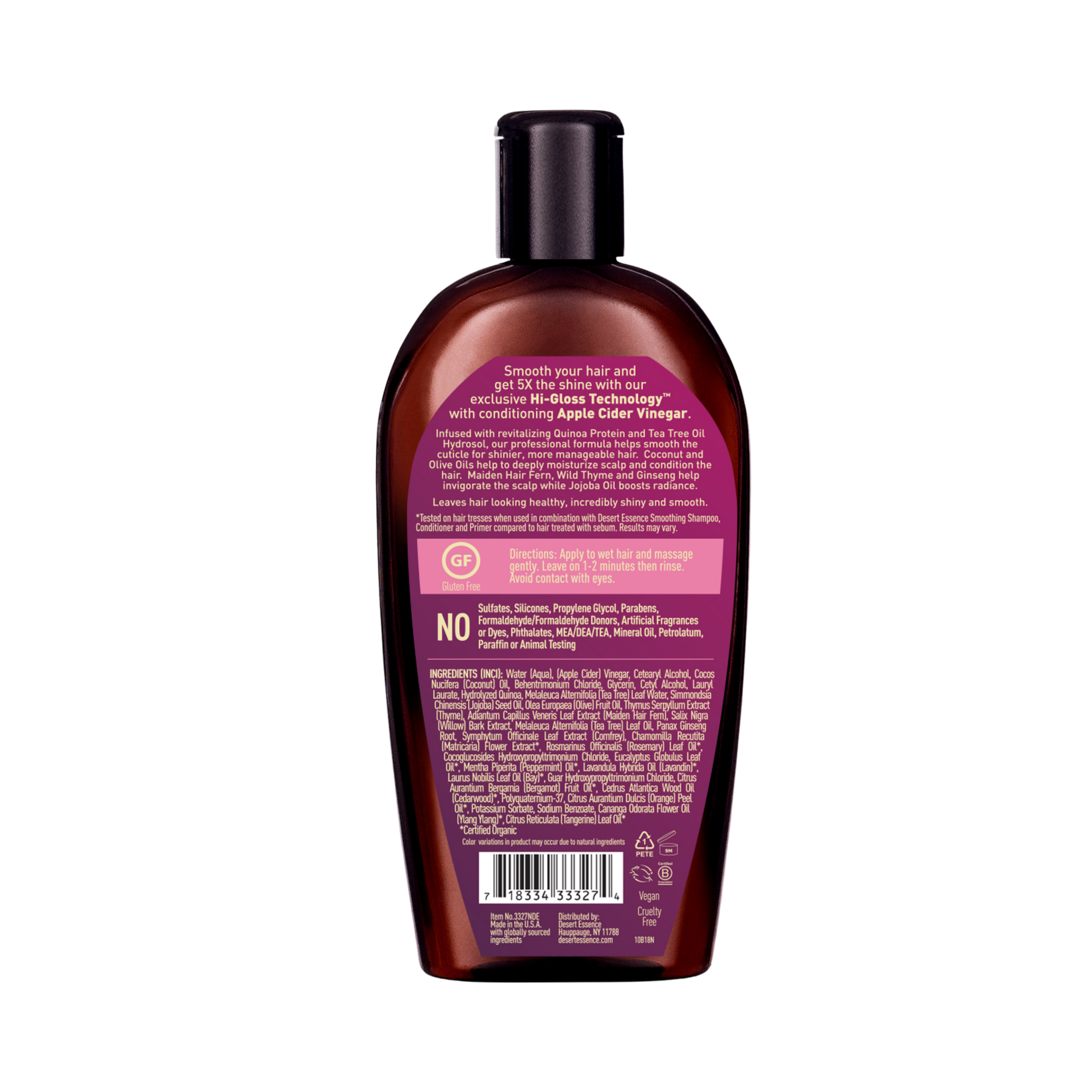 Desert Essence, Smoothing Hair Conditioner, 10 Fl Oz