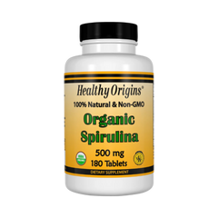 Healthy Origins, Spirulina, 500 Mg, 180 Organic Tabs