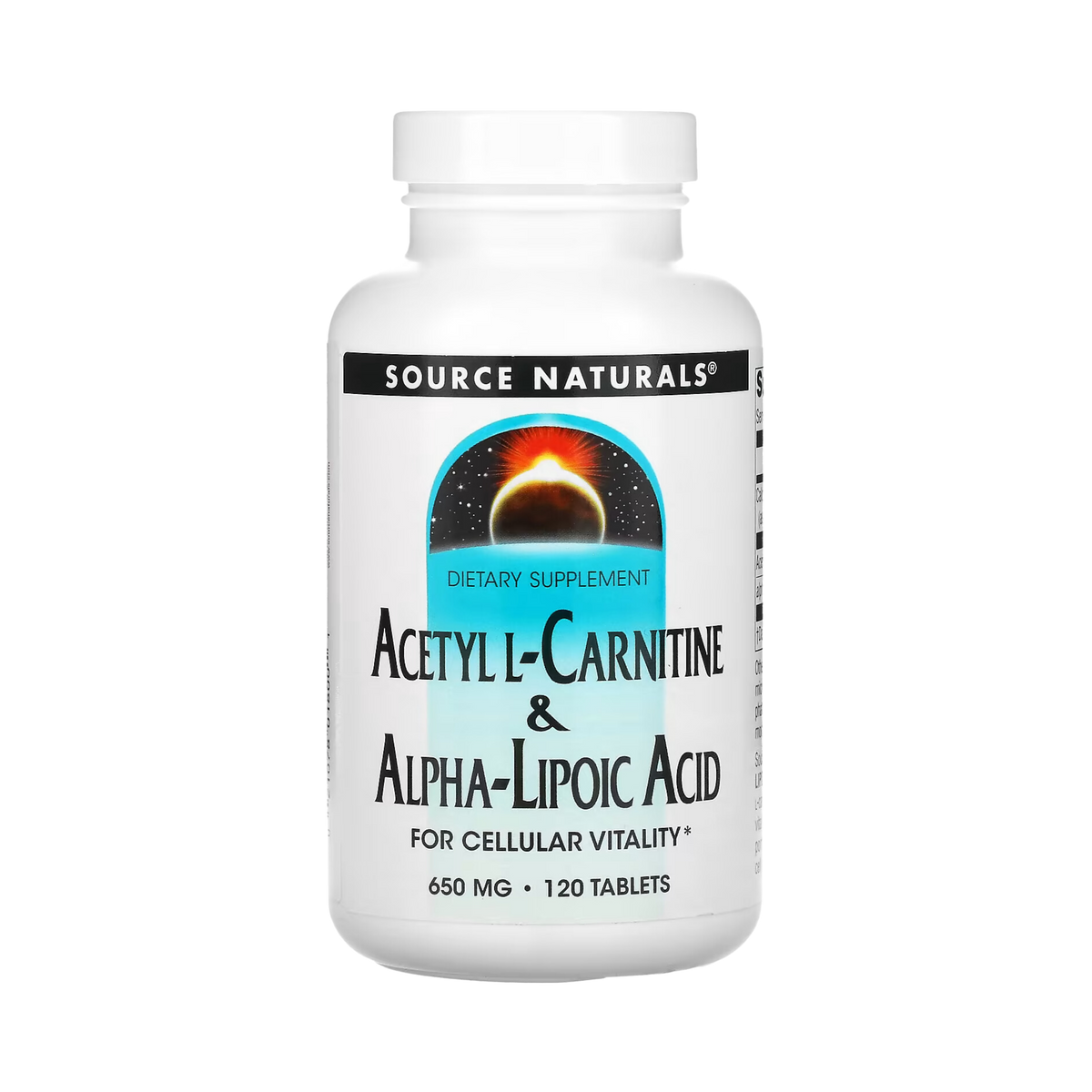 Source Naturals, Acetyl L-Carnitine & Alpha-Lipoic Acid, 650mg, 120Tab