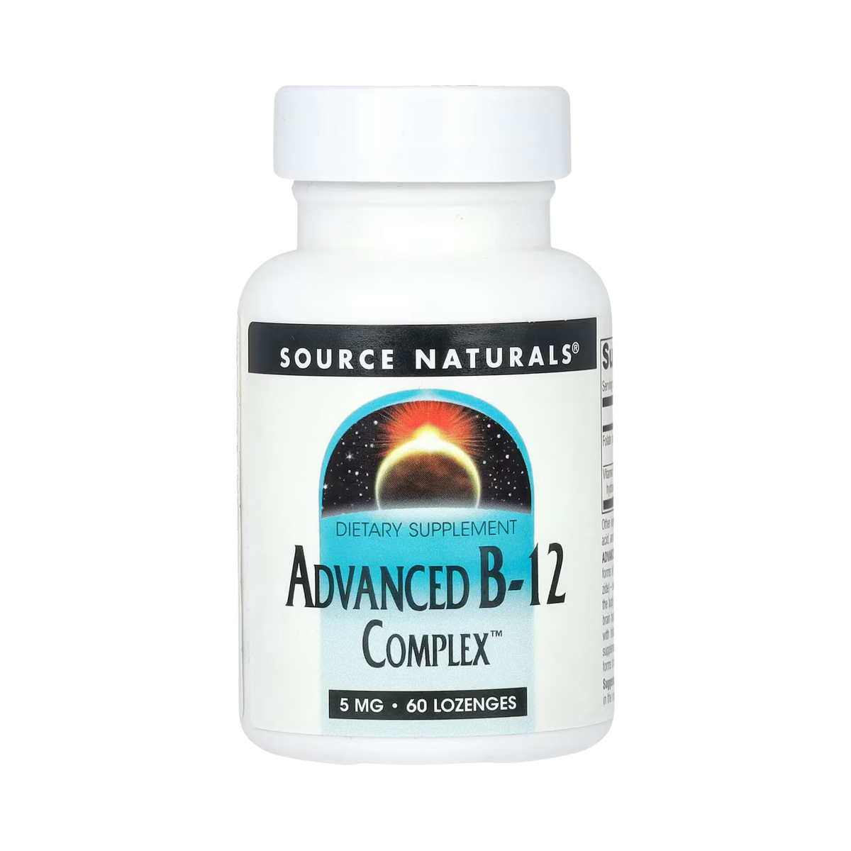 Source Naturals, Advanced B-12 Complex, 5mg, 60 Lozenge