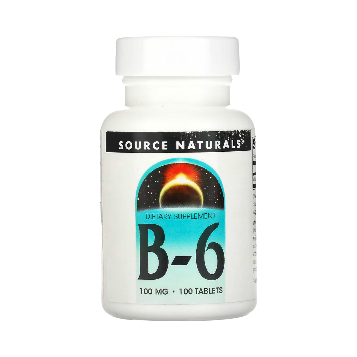 Source Naturals, B-6, 100mg, 100 Tablets