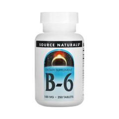 Source Naturals, B-6, 100mg, 250 Tablets