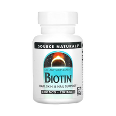 Source Naturals, Biotin, 5000mcg, 120 Tablets