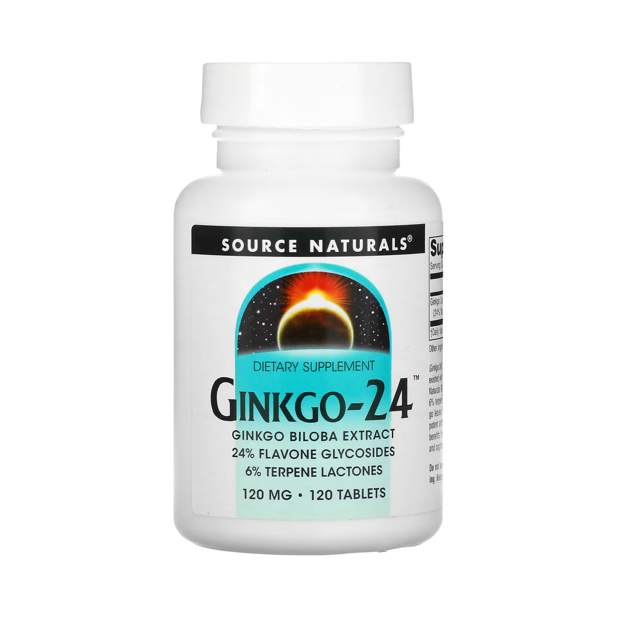 Source Naturals, Ginkgo-24, 120 Mg, 120 Tablets