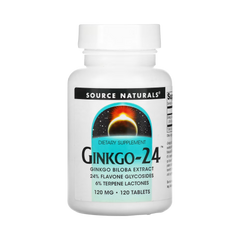 Source Naturals, Ginkgo-24, 120 Mg, 120 Tablets