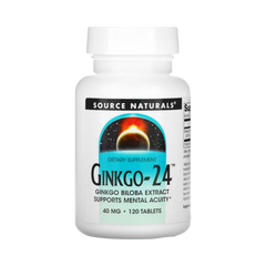 Source Naturals, Ginkgo-24, 40 Mg, 120 Tablets