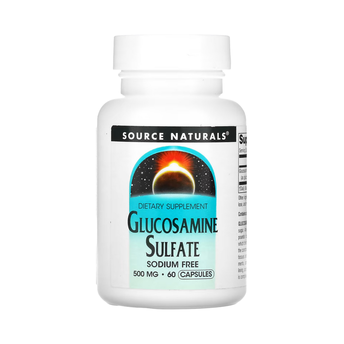 Source Naturals, Glucosamine Sulfate, 500 Mg, 60 Capsules