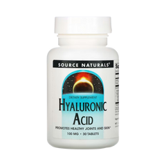 Source Naturals, Hyaluronic Acid, 100 Mg, 30 Tablets