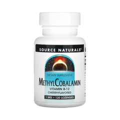 Source Naturals, MethylCobalamin 1mg Cherry, 120 Lozenge