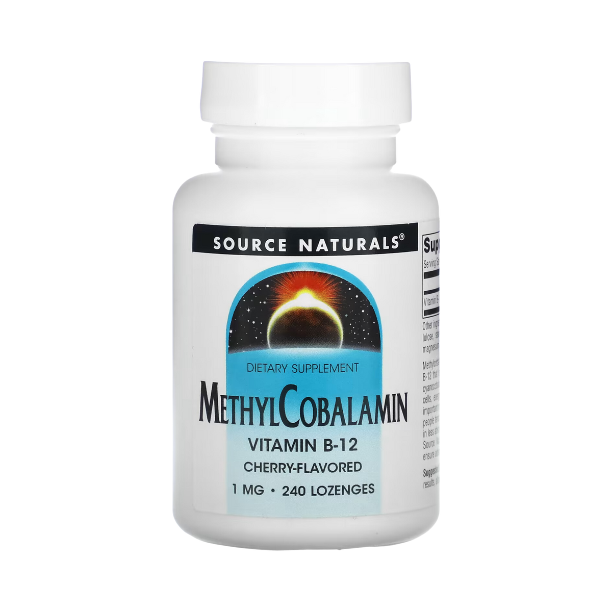 Source Naturals, MethylCobalamin 1mg Cherry, 240 Lozenge