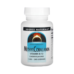 Source Naturals, MethylCobalamin 1mg Cherry, 240 Lozenge