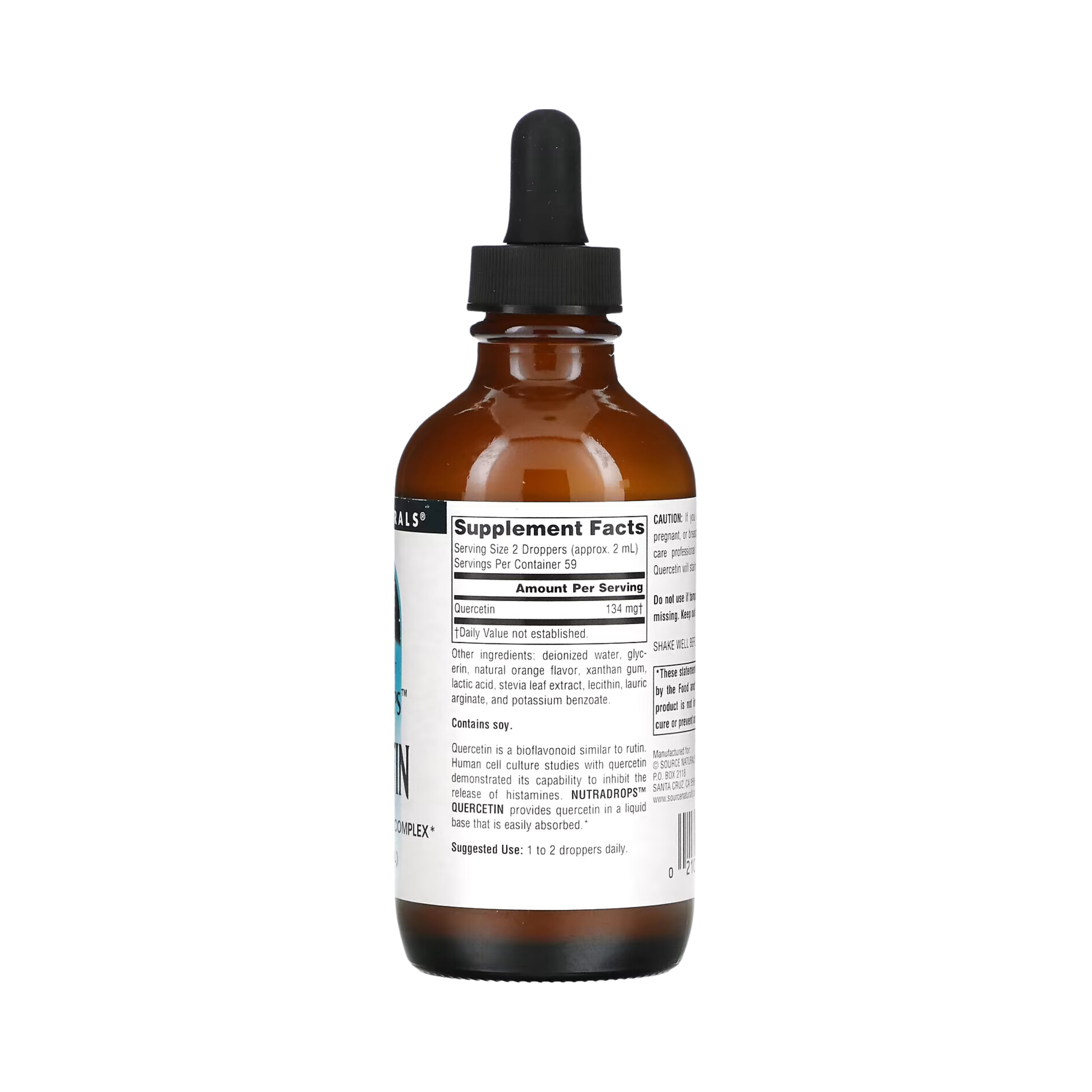 Source Naturals, Quercetin, NutraDrop 4 Oz Liquid