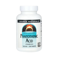 Source Naturals, Pantothenic Acid 100 Mg, 250 Tablets