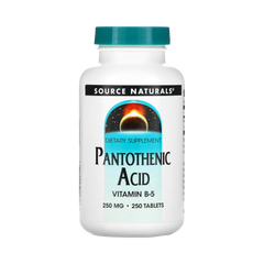 Source Naturals, Pantothenic Acid, 250 Mg, 250 Tablets