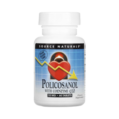 Source Naturals, Policosanol with Coenzyme Q10, 10 Mg, 60 Tablets