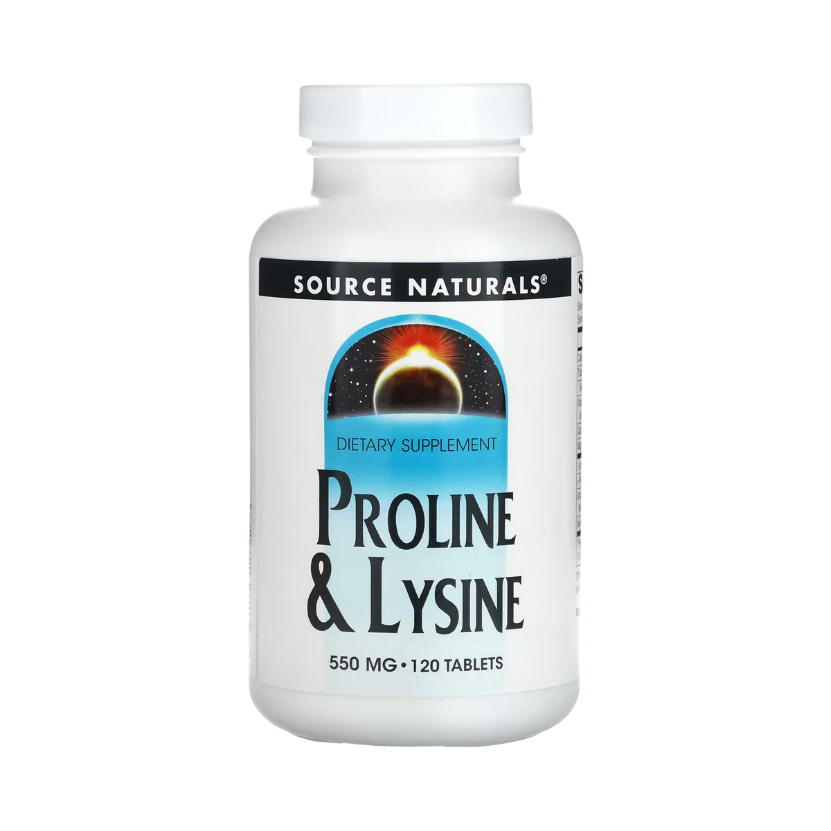 Source Naturals, Proline & Lysine, 550 Mg, 120 Tablets