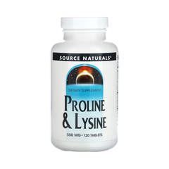 Source Naturals, Proline & Lysine, 550 Mg, 120 Tablets