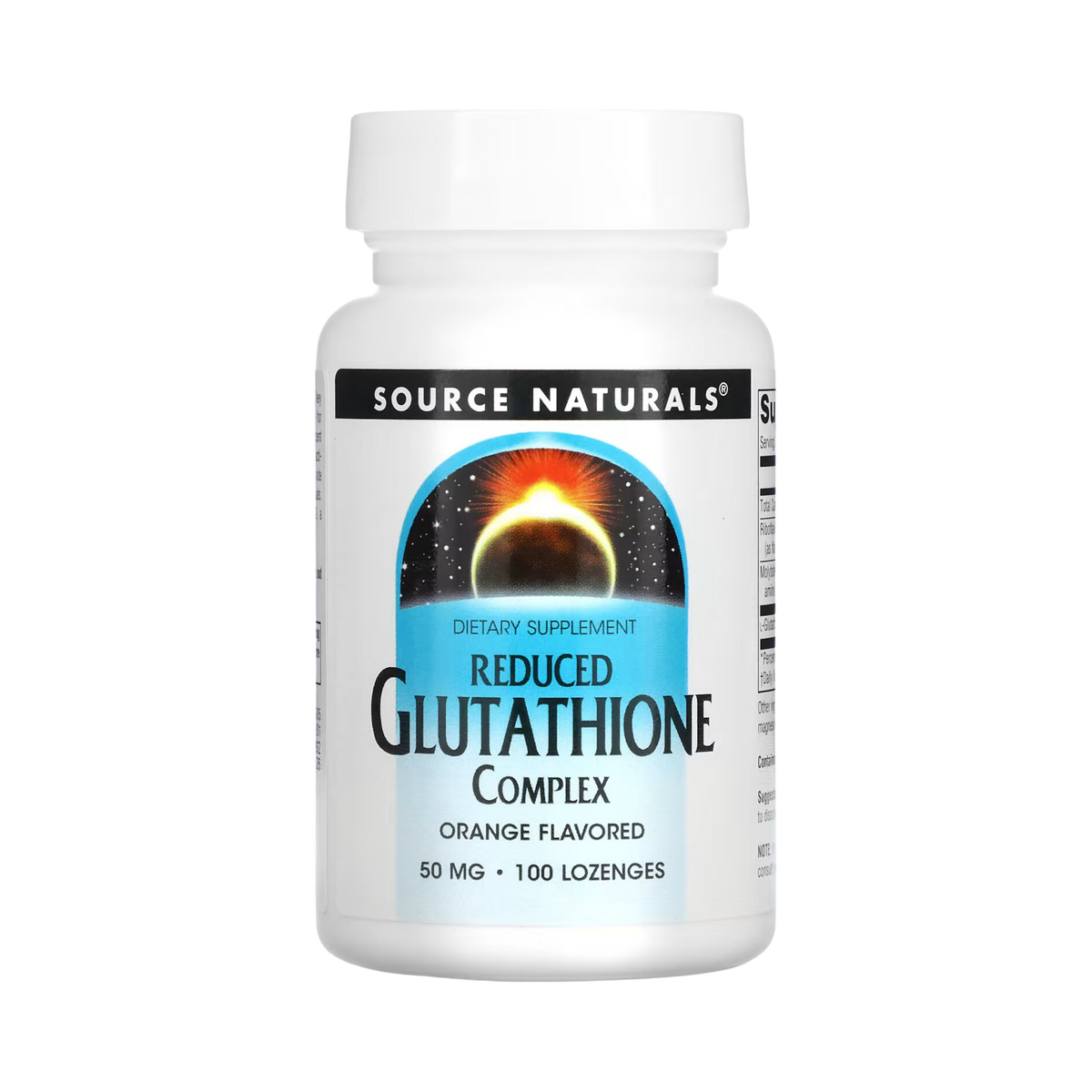 Source Naturals, Glutathione Complex, Reduced, 50 Mg, 100 Orange Lozenge