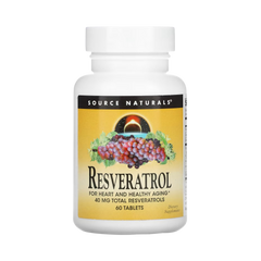 Source Naturals, Resveratrol, 40 Mg, 60 Tablets