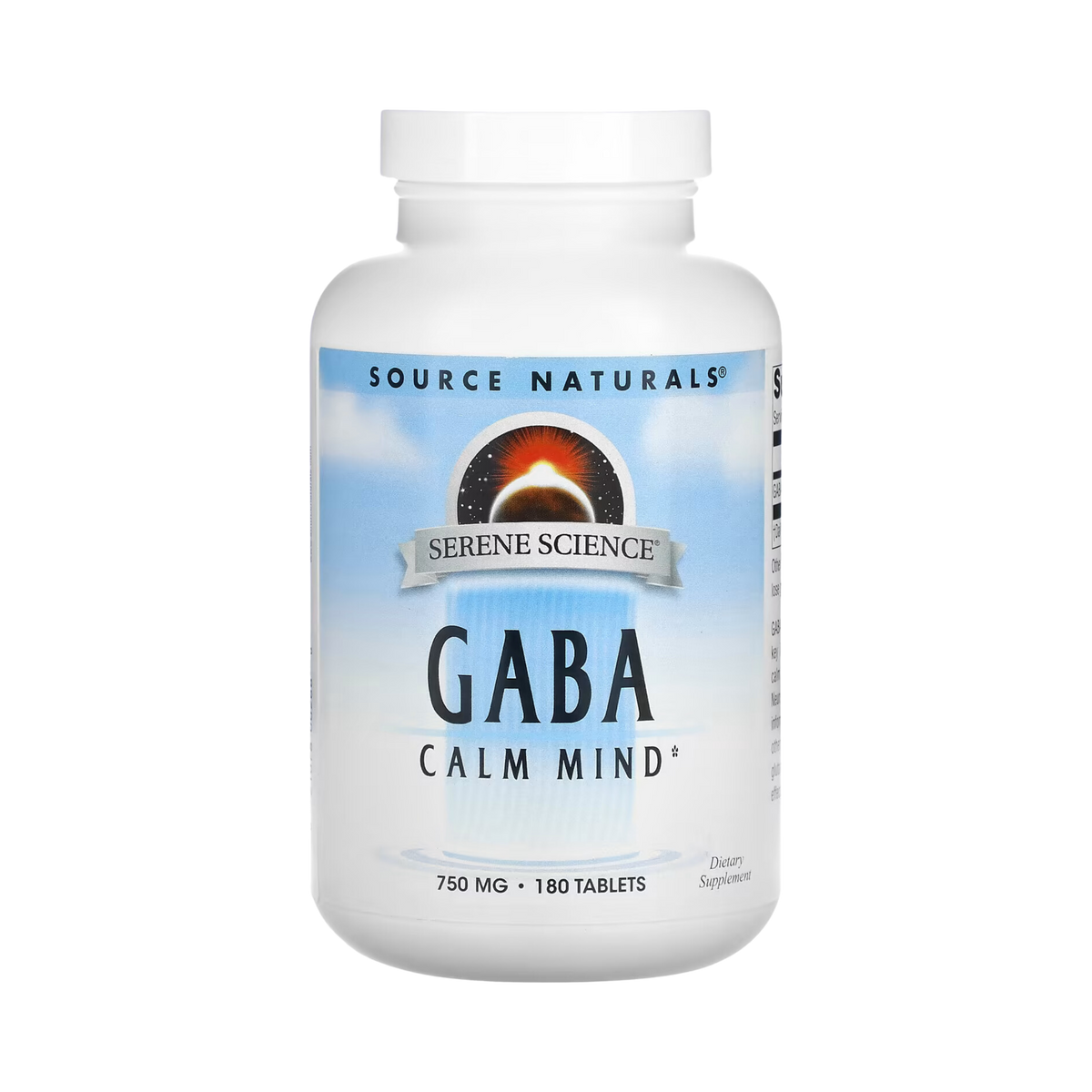 Source Naturals, Serene Science GABA 750 Mg, 180 Tablets