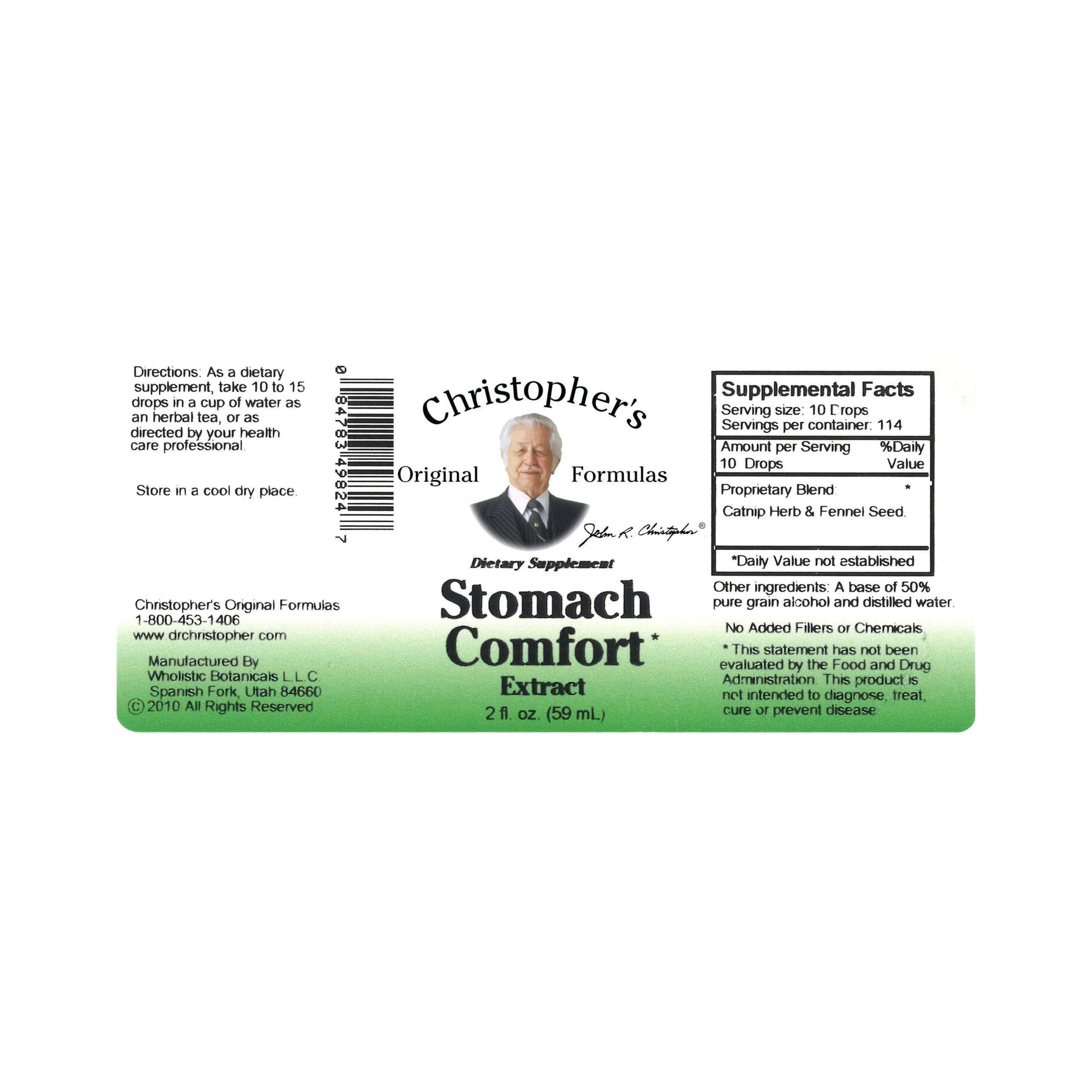 Christopher's Original Formulas, Stomach Comfort, Alcohol Extract, 2 Oz