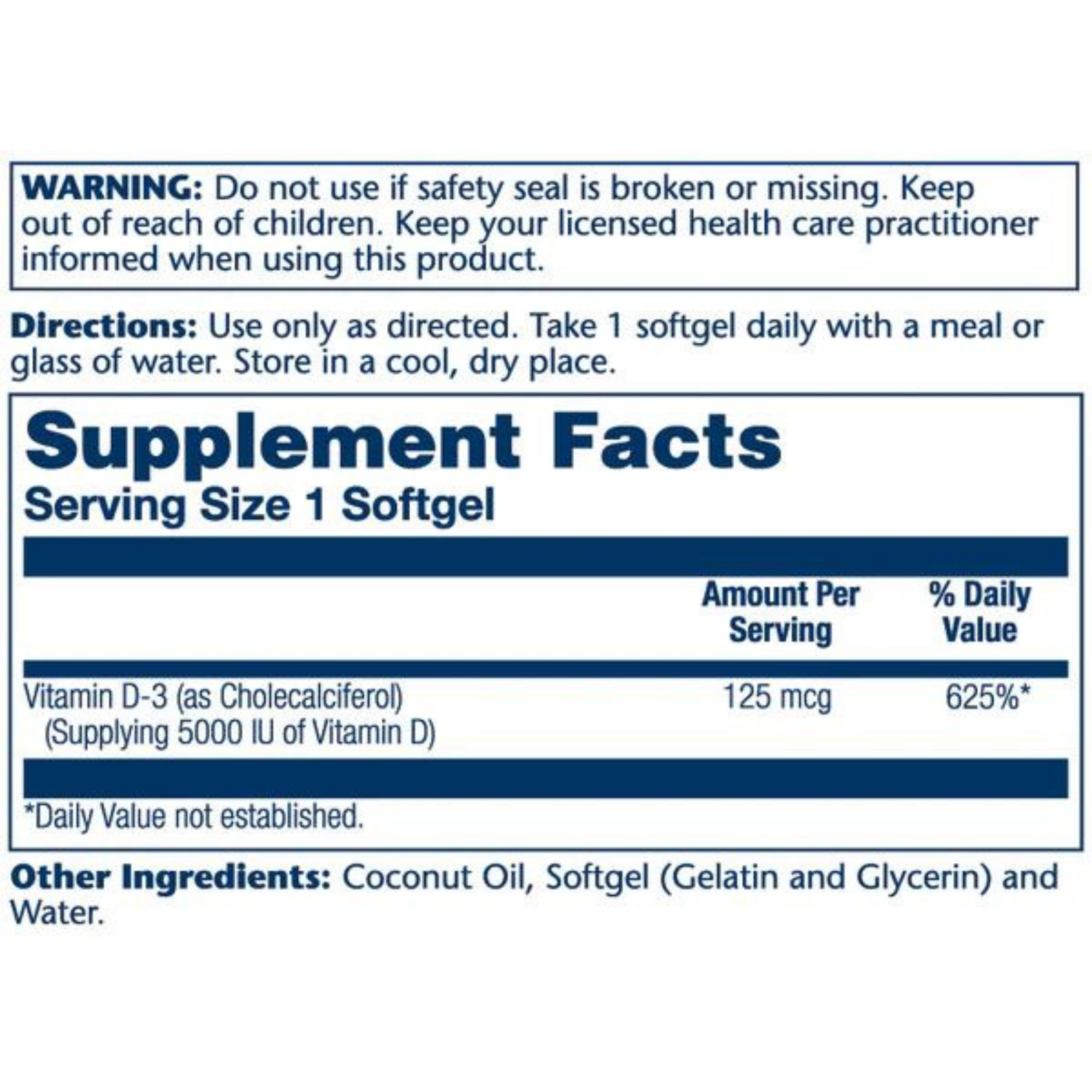 Solaray, Super Bio Vitamin D-3, 125 Mg, 120 Softgels