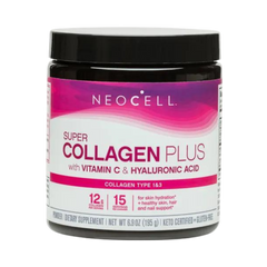 Neocell, Super Collagen Plus with Vitamin C & Hyaluronic Acid Powder, 6.9 OZ