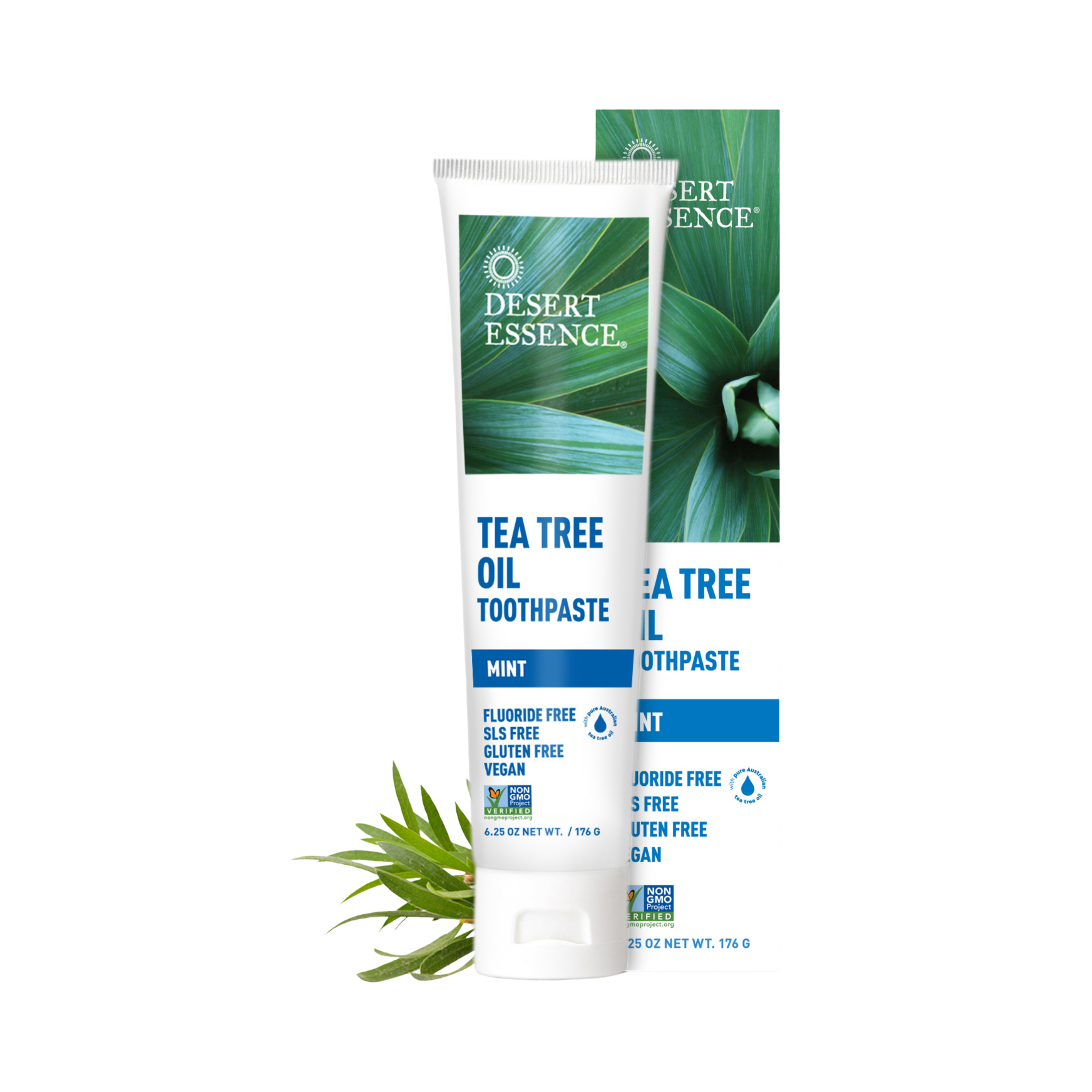 Desert Essence, Tea Tree Oil Mint Toothpaste, 6.25 Fl Oz