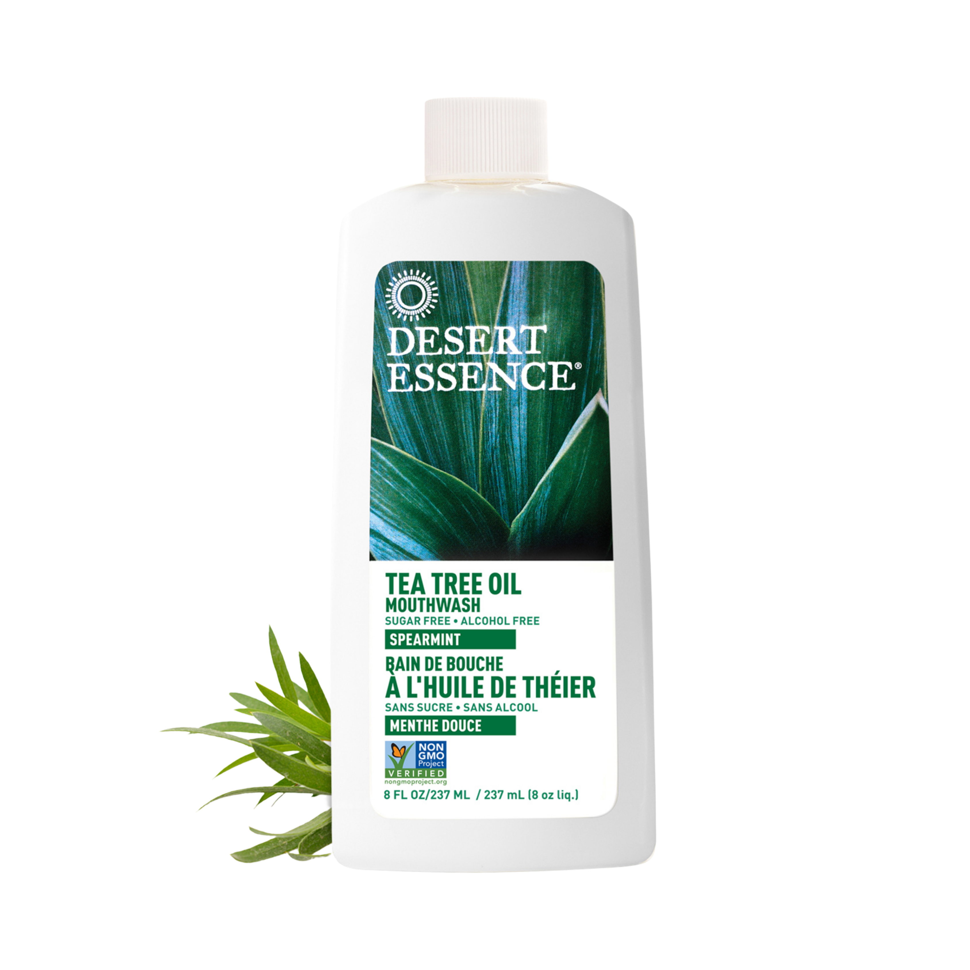 Desert Essence, Tea Tree Oil Mouthwash w/Spearmint, 8 Fl Oz