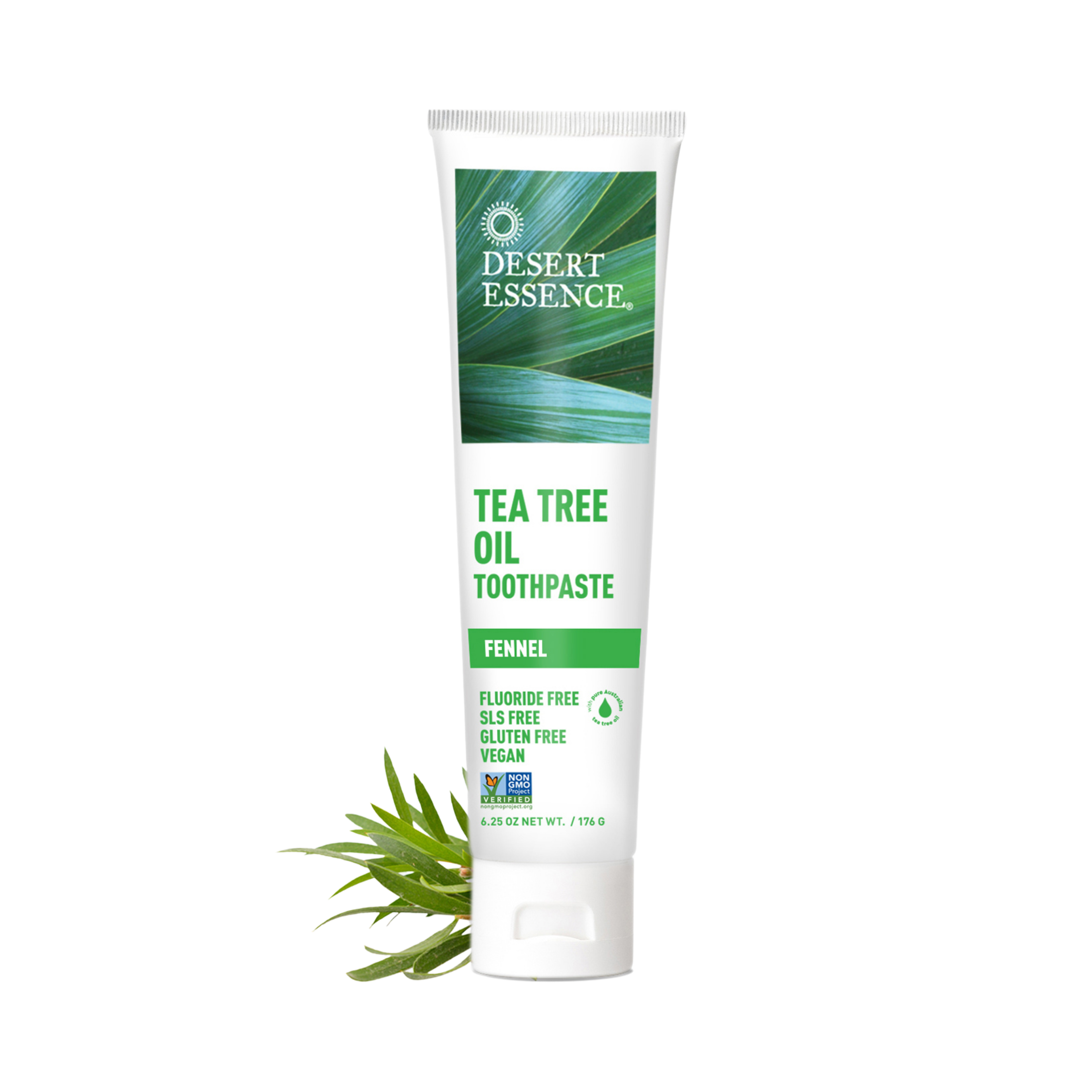 Desert Essence, Tea Tree Oil Toothpaste, Fennel, 6.25 Fl Oz