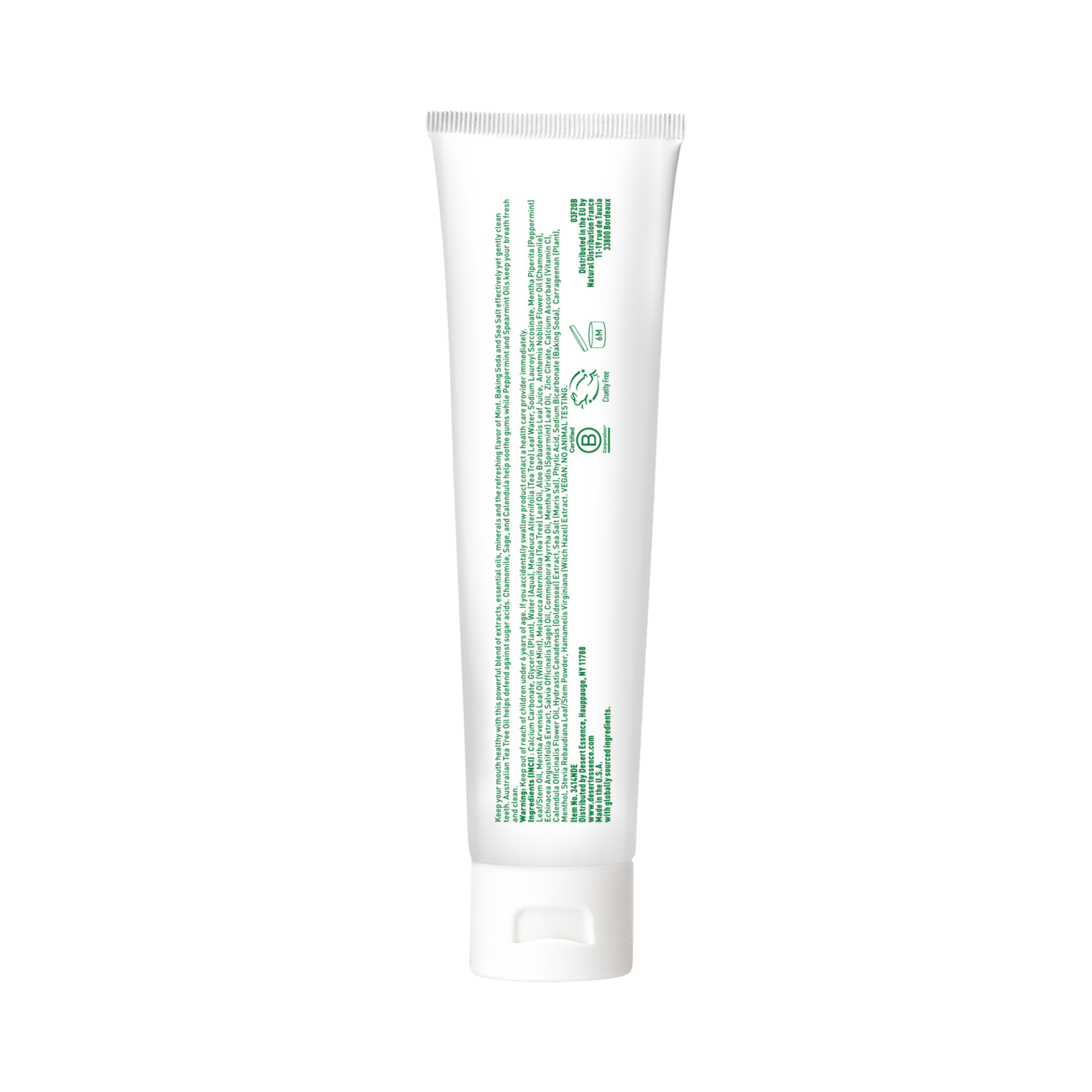 Desert Essence, Tea Tree Oil Ultra Care Toothpaste, 6.25 Fl Oz