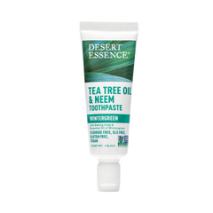 Desert Essence, Tea Tree Oil & Neem Travel Size Toothpaste Wintergreen, 1 Oz 12 Piece Display