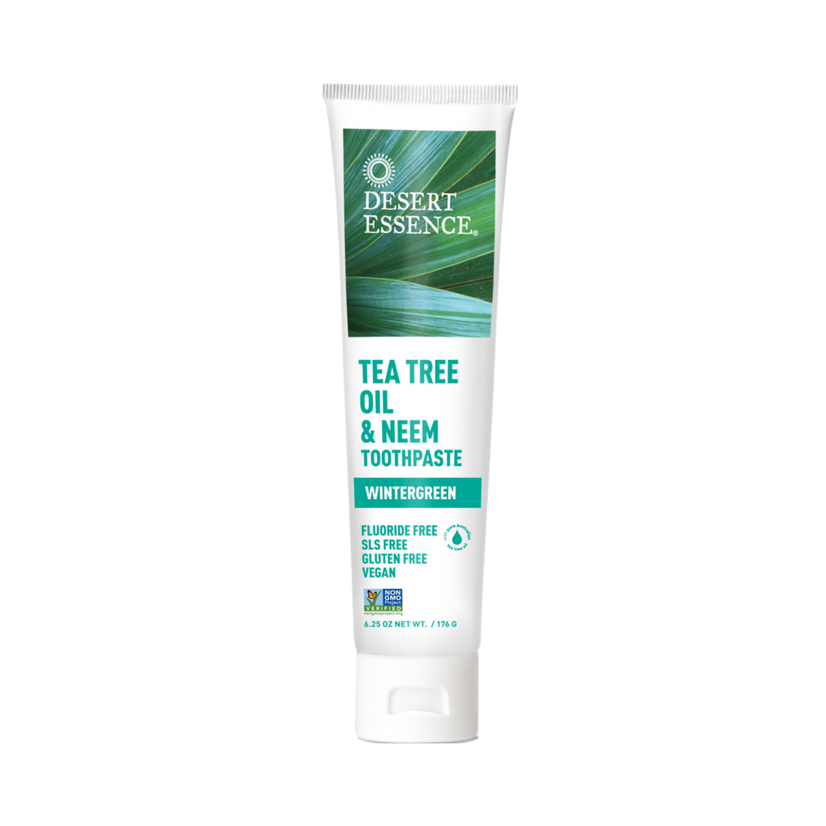 Desert Essence, Tea Tree Oil & Neem Wintergreen Toothpaste, 6.25 Fl Oz