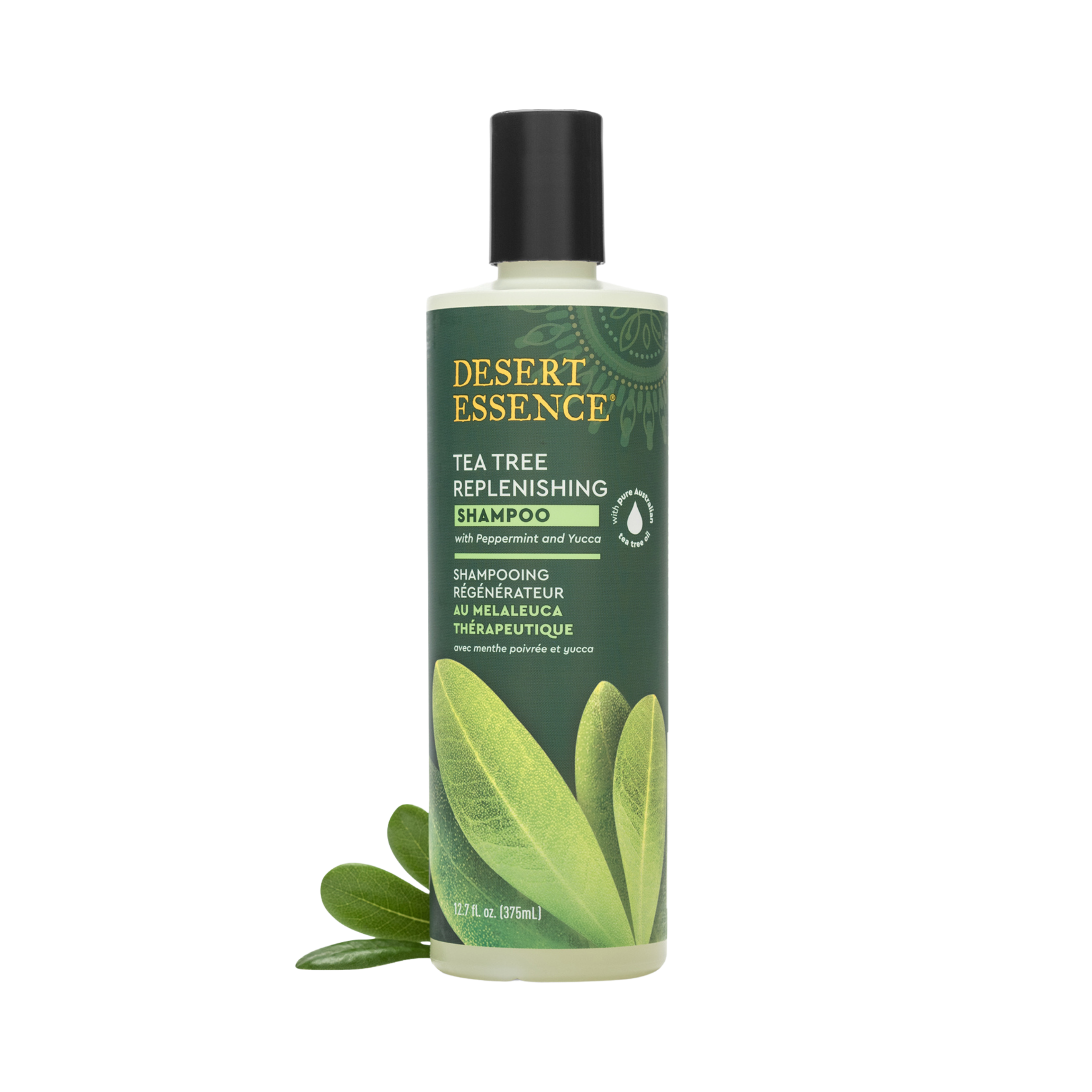 Desert Essence, Tea Tree Replenishing Shampoo, 12.7 Fl Oz