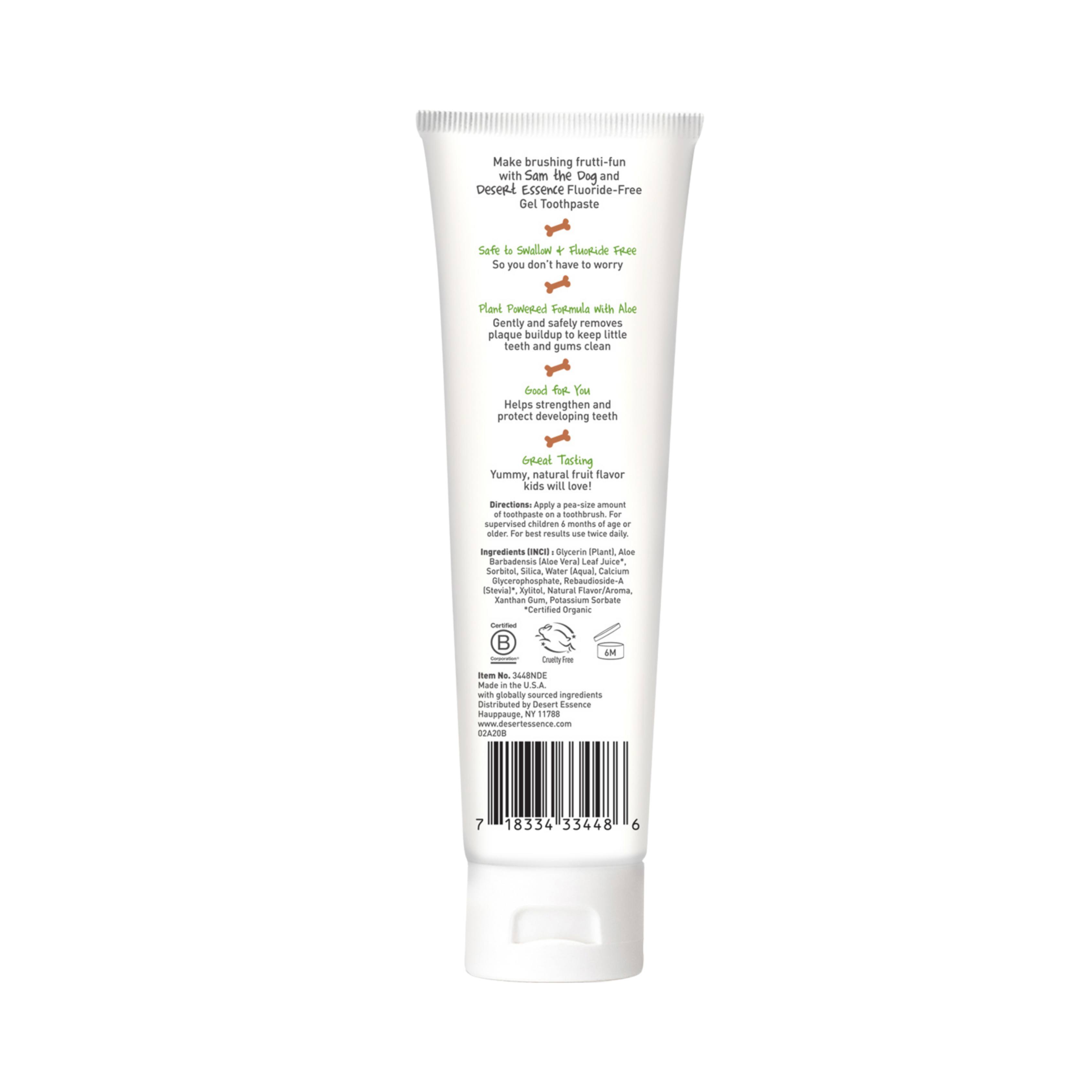 Desert Essence, Tutti Frutti Gel Toothpaste for Kids, 4.7 Fl Oz