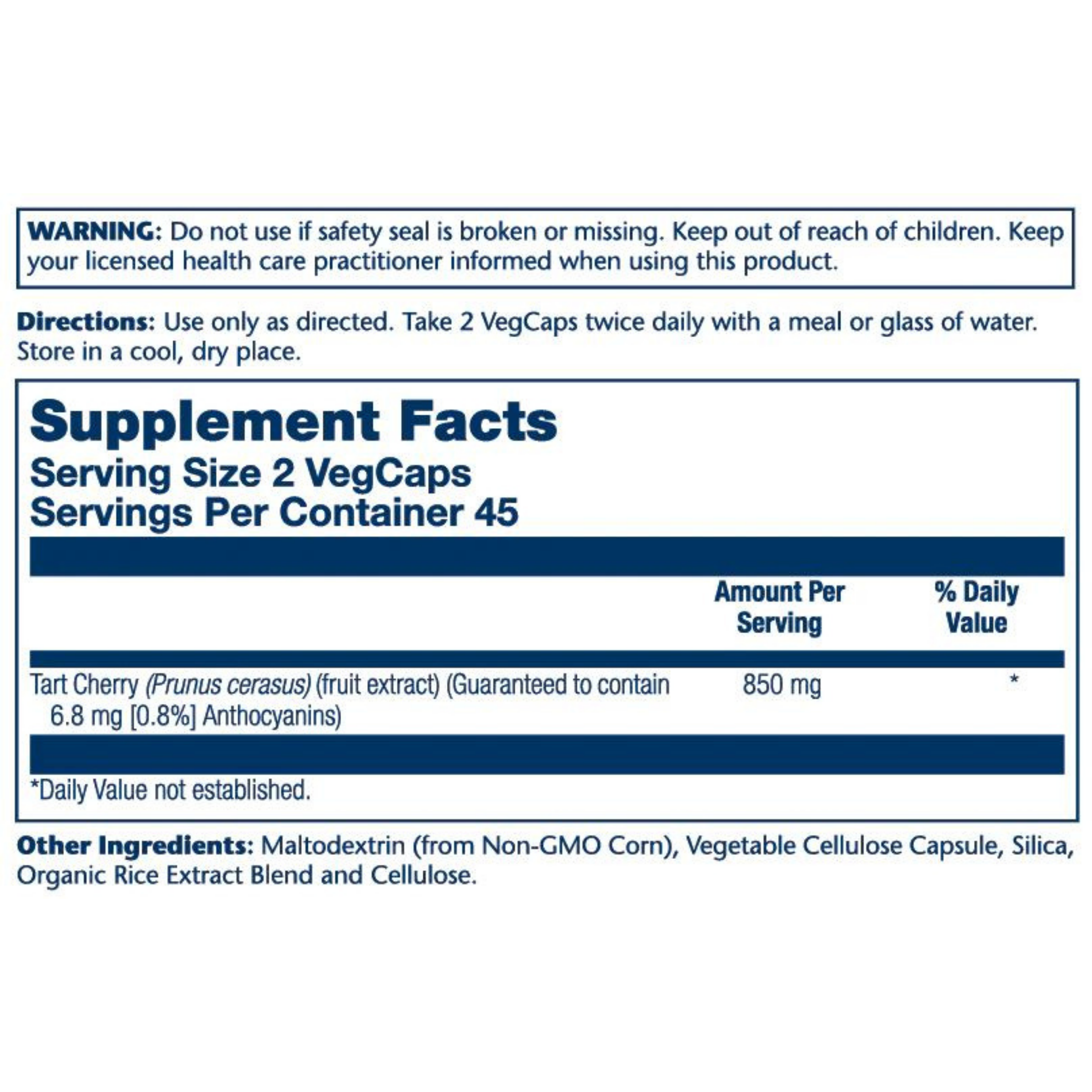 Solaray, Tart Cherry Fruit Extract, 425 Mg, 90 Capsules