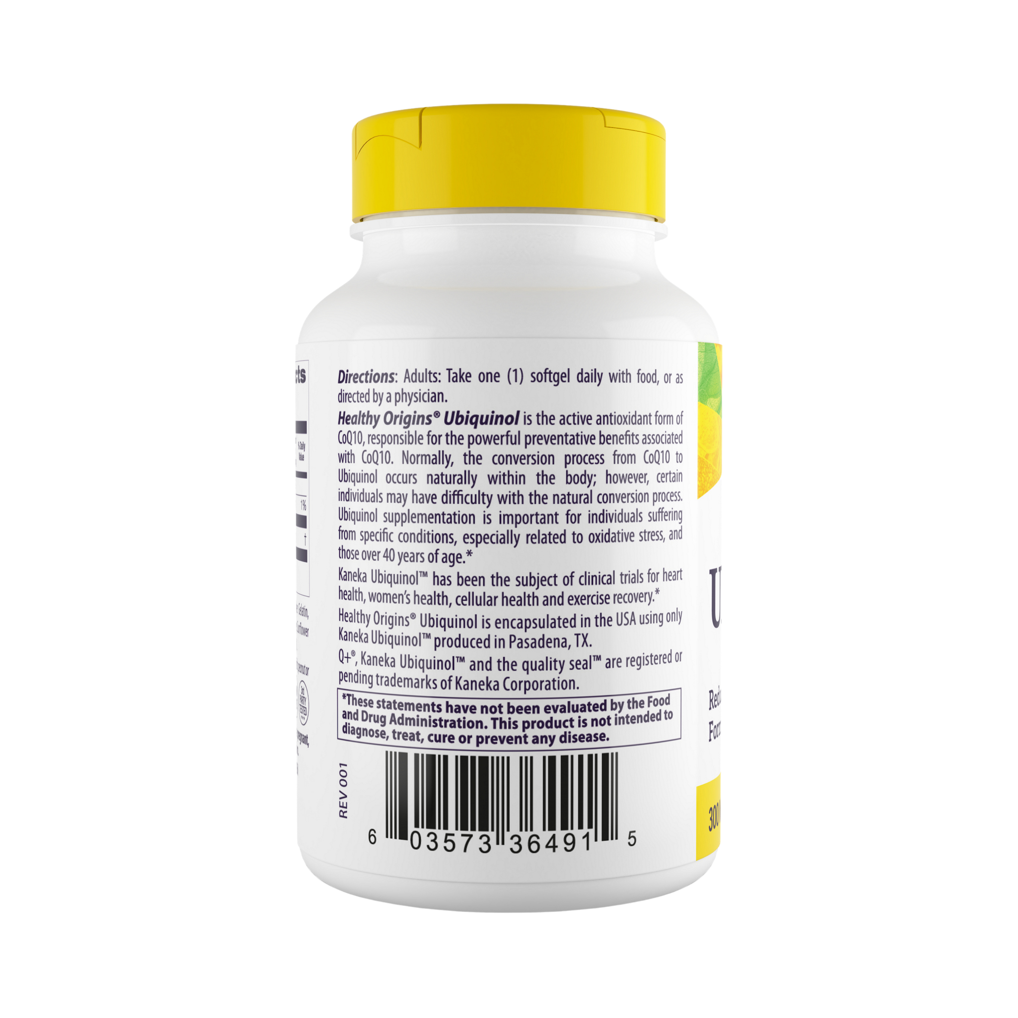 Healthy Origins, UBIQUINOL, Active From Of COQ10, 300 Mg, 30 Softgels