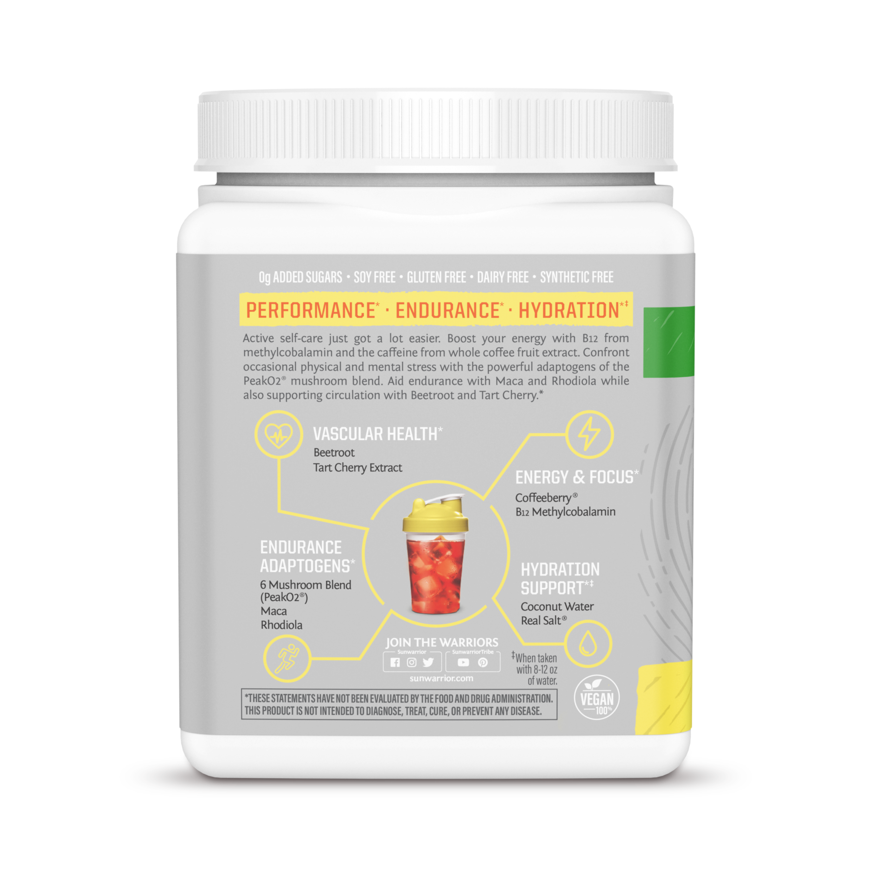 Sunwarrior, Sport, Active Energy Preworkout, Mango Lemonade, 285 g