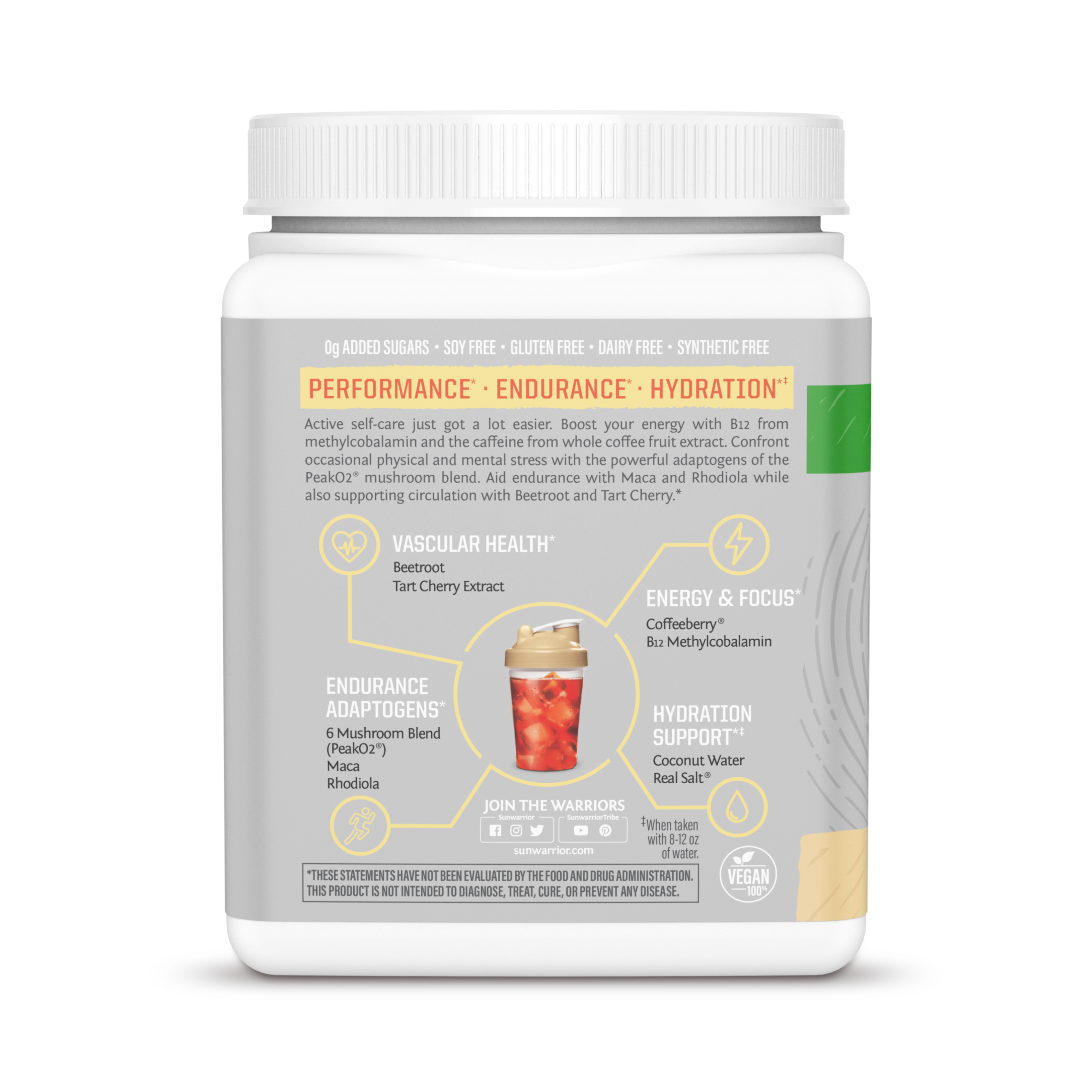 Sunwarrior, Sport, Active Energy Pre Workout, Peachy Mango, 285 g