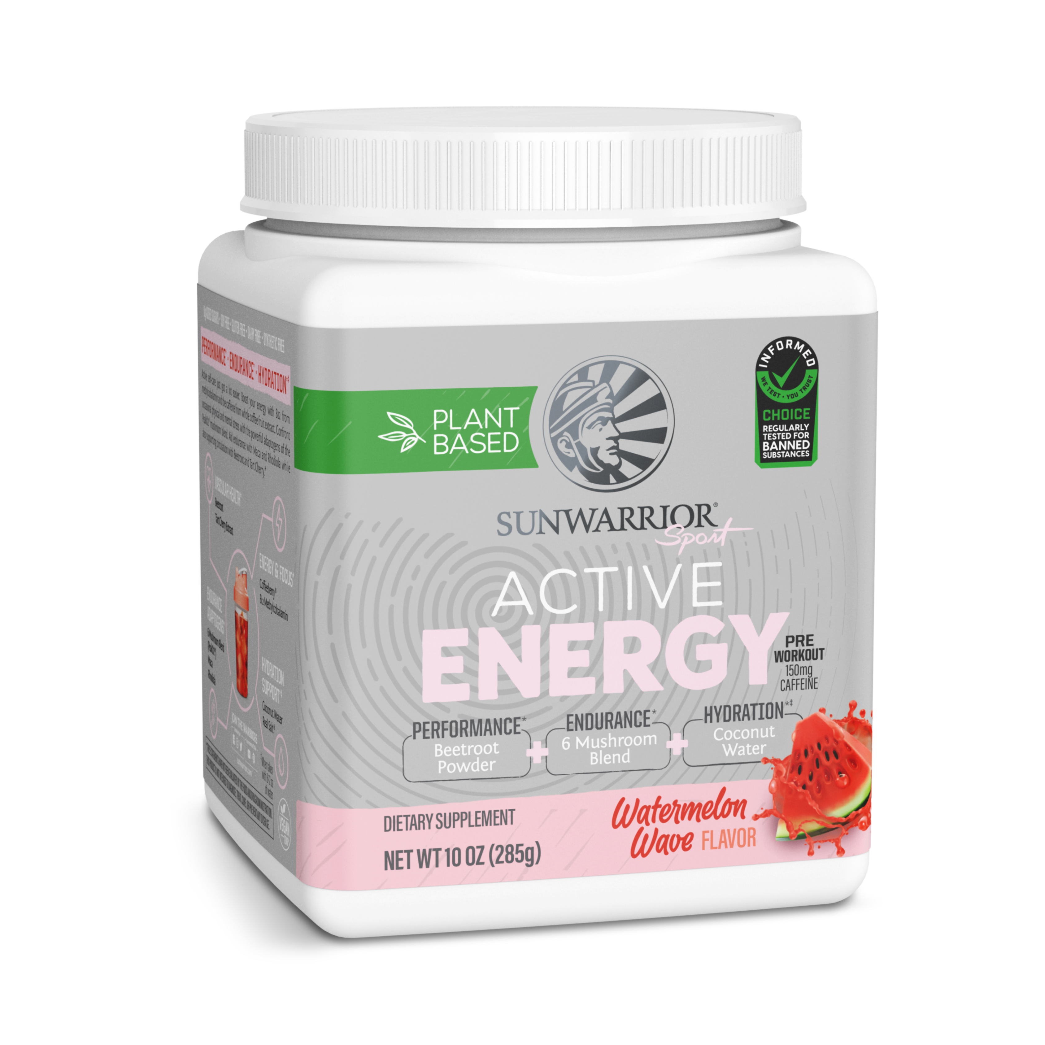 Sunwarrior, Sport, Active Energy Preworkout, Watermelon Wave, 285 g