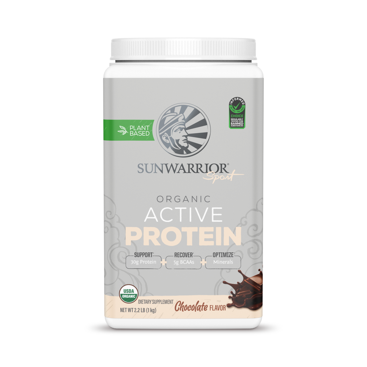 Sunwarrior, Sport, Organic Active Protein, Chocolate, 1 kg