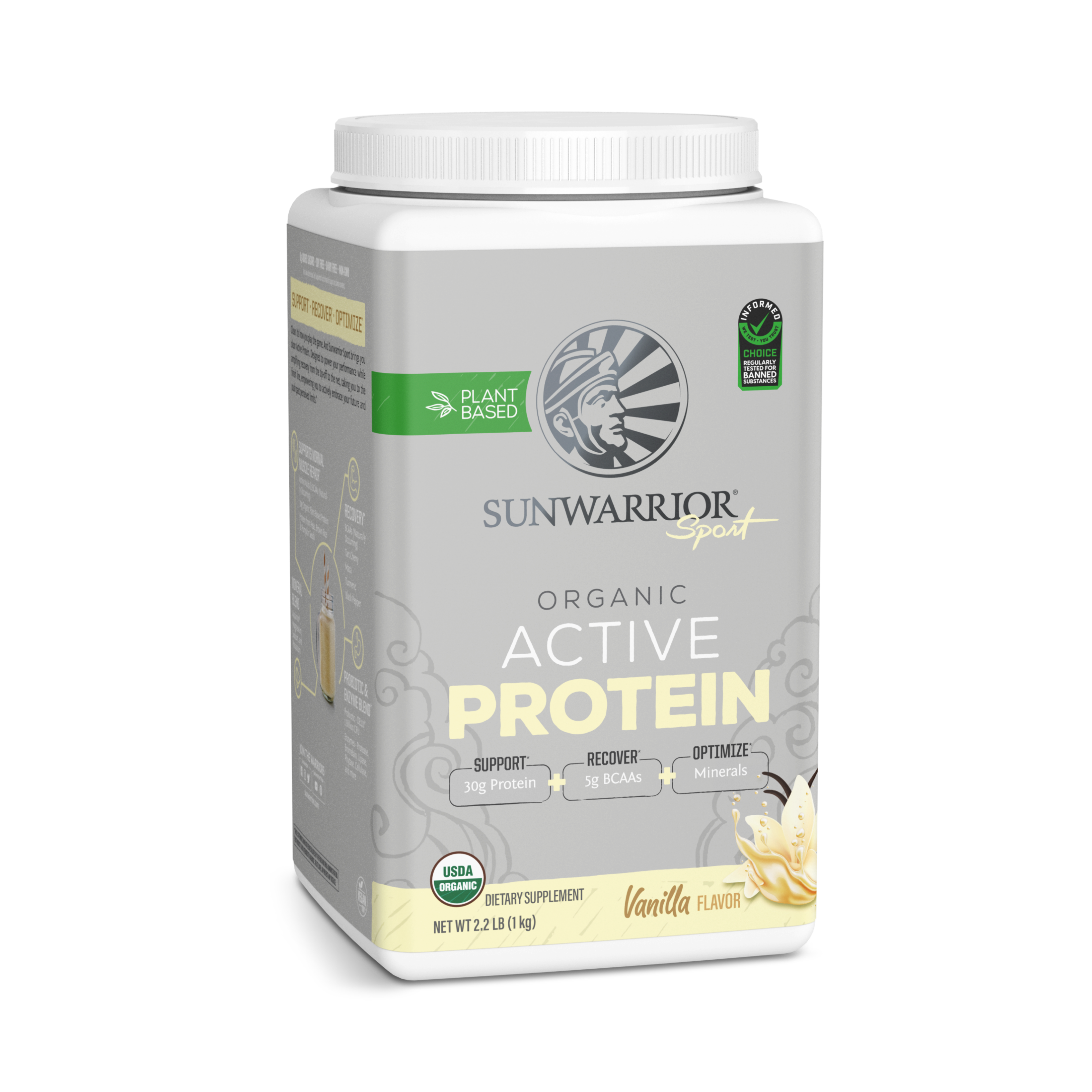 Sunwarrior, Sport, Organic Active Protein, Vanilla, 1 kg