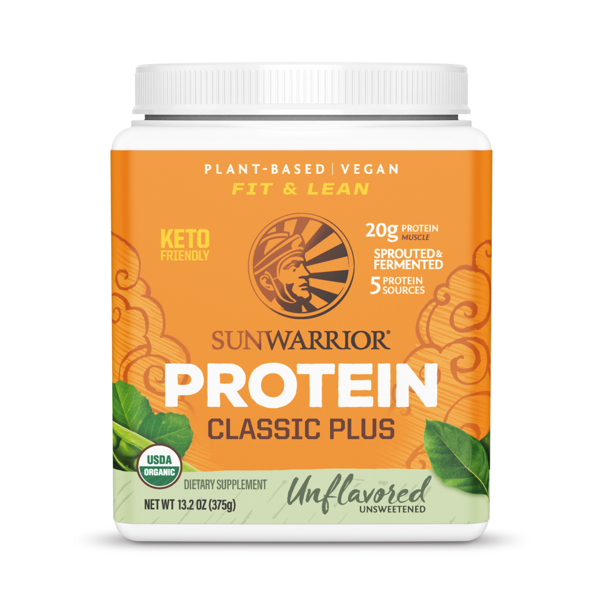 Sunwarrior, Classic Plus Protein, Unflavored, 375 g