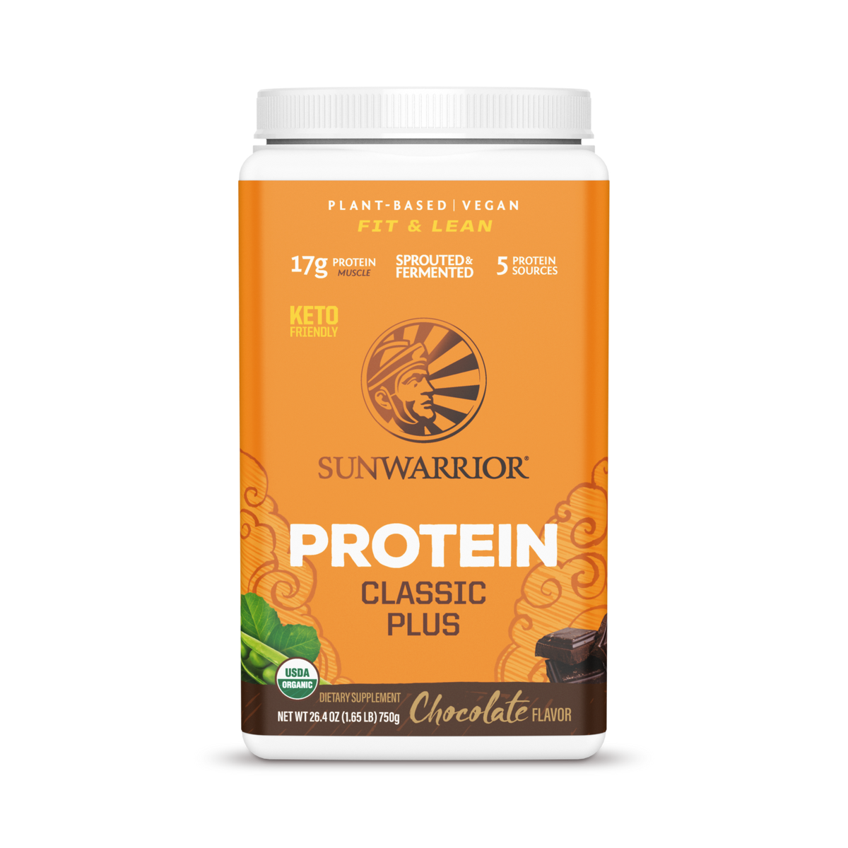 Sunwarrior, Classic Plus Protein, Chocolate, 750 g