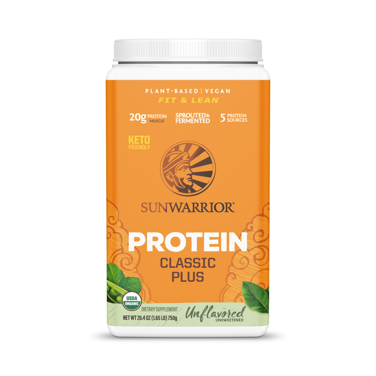 Sunwarrior, Classic Plus Protein, Unflavored, 750 g